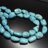 7 Inches, 20-24mm, Natural Synthetic Turquoise Faceted Large Size Tumble Loose Gemstone Beads