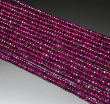 Load image into Gallery viewer, 7 inches, 3-5mm, AAA+ Rubellite Pink Tourmaline Faceted Rondelle Loose Gemstone Beads - Jalvi &amp; Co.