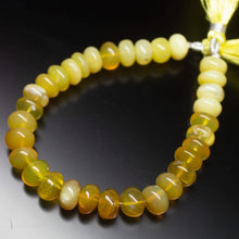 Load image into Gallery viewer, 7 inches, 9mm, Natural Yellow Opal Smooth Plain Rondelle Loose Beads Strand - Jalvi &amp; Co.