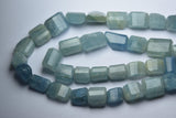 7 Inches Strand, Natural Aquamarine Faceted Nuggets, 14-18mm Large Size