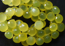 Load image into Gallery viewer, 7 Inches, Super Fine Rare Mango Yellow Chalcedony Faceted Onion Drops Size 7-6mm - Jalvi &amp; Co.