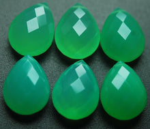 Load image into Gallery viewer, 7 Matched Pairs,Chrysoprase Chalcedony Faceted Pear Shape Briolettes 10X14mm - Jalvi &amp; Co.