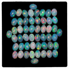 Load image into Gallery viewer, 7 Pcs Natural Opal 7mm x 5mm Oval Flashy Untreated Loose Cabochon Gemstones Lot - Jalvi &amp; Co.