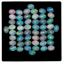 Load image into Gallery viewer, 7 Pcs Natural Opal 7mm x 5mm Oval Flashy Untreated Loose Cabochon Gemstones Lot - Jalvi &amp; Co.