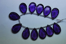 Load image into Gallery viewer, 7 Pcs Purple Amethyst Quartz Faceted Pear Briolettes 25mm - Jalvi &amp; Co.