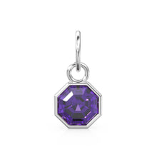 Load image into Gallery viewer, 7mm 14k Yellow Solid Gold African Purple Amethyst Charm Pendant Bezel Jewelry Finding - Jalvi &amp; Co.