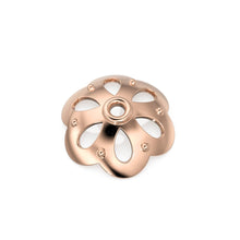 Load image into Gallery viewer, 7mm 18k Solid Yellow Gold Simple Flower Cup Bead Cap Finding PAIR (2) - Jalvi &amp; Co.