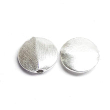 Load image into Gallery viewer, 8 Coin Spacer Bead Silver Tone Brushed Metal - CN021 - Jalvi &amp; Co.