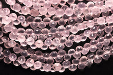 Load image into Gallery viewer, 8&quot; Full Strand, Rose Pink Quartz Faceted Onion Briolette Shape Gemstone Beads, Quartz Beads, 6mm - Jalvi &amp; Co.