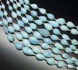 8 inch, 10-20mm, Natural Peruvian Opal Faceted Straight Drill Tear Drop Briolette Shape Gemstone Beads