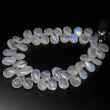 Load image into Gallery viewer, 8 inch, 10mm 15mm, Blue Rainbow Moonstone Smooth Pear Drop Beads, Rainbow Moonstone Beads - Jalvi &amp; Co.