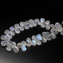 Load image into Gallery viewer, 8 inch, 10mm, Blue Rainbow Moonstone Smooth Pear Drop Briolette Beads, Rainbow Moonstone Beads - Jalvi &amp; Co.