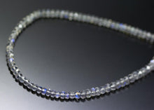 Load image into Gallery viewer, 8 inch, 3.5-4mm, White Rainbow Moonstone Faceted Rondelle Beads, Rainbow Moonstone Beads - Jalvi &amp; Co.