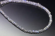 Load image into Gallery viewer, 8 inch, 3.5-4mm, White Rainbow Moonstone Faceted Rondelle Beads, Rainbow Moonstone Beads - Jalvi &amp; Co.