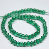 8 inch, 3.5mm, Mystic Coated Green Quartz Faceted Rondelle Beads, Quartz Beads