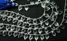 Load image into Gallery viewer, 8 Inch Long Strand Superb-Finest Quality Rock Crystal Faceted Dew Drops Shape Briolettes-9-10mm Size - Jalvi &amp; Co.