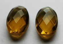 Load image into Gallery viewer, 8 Inch Strand, 14 Pieces Natural Honey Quartz Faceted Oval Shaped Briolettes, 8X12mm - Jalvi &amp; Co.