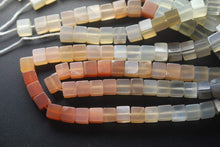 Load image into Gallery viewer, 8 Inch Strand, Finest Quality Multi Moonstone Smooth Box Shape Briolettes, 5-6mm Size - Jalvi &amp; Co.