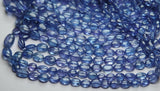 8 Inch Strand, Finest Quality, Natural Tanzanite Smooth Oval Nuggets, 5-7mm Size