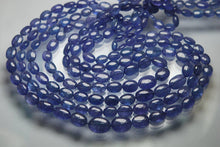 Load image into Gallery viewer, 8 Inch Strand, Finest Quality, Natural Tanzanite Smooth Oval Nuggets, 8-10mm Size - Jalvi &amp; Co.