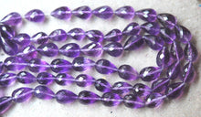 Load image into Gallery viewer, 8 Inch Strand, Finest Quality, Purple Amethyst Micro Faceted Full Drill Drops Shape Briolettes 11-12mm - Jalvi &amp; Co.