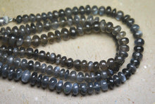 Load image into Gallery viewer, 8 Inch Strand, Finest Quality,Grey Moonstone Smooth Rondelles, 7-8mm Size - Jalvi &amp; Co.