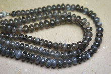 Load image into Gallery viewer, 8 Inch Strand, Finest Quality,Grey Moonstone Smooth Rondelles, 7-8mm Size - Jalvi &amp; Co.