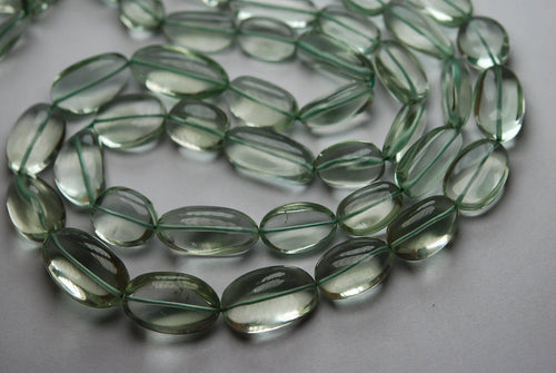 8 Inch Strand, Natural Green Amethyst Smooth Nuggets Shape, 12-16mm Long - Jalvi & Co.