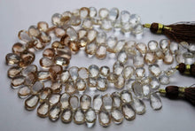 Load image into Gallery viewer, 8 Inch Strand, Natural Imperial Topaz Micro Faceted Pear Shape Briolettes, 9-11mm - Jalvi &amp; Co.