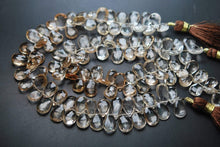 Load image into Gallery viewer, 8 Inch Strand, Natural Imperial Topaz Micro Faceted Pear Shape Briolettes, 9-11mm - Jalvi &amp; Co.