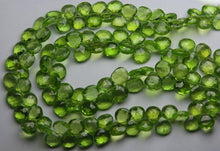 Load image into Gallery viewer, 8 Inch Strand, Natural Peridot Faceted Heart Shaped Briolettes, 4-5mm Size, - Jalvi &amp; Co.