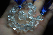 Load image into Gallery viewer, 8 Inch Strand Of Nice Rock Crystal Quartz Faceted Onion Shape, 7-8mm Long - Jalvi &amp; Co.