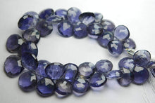 Load image into Gallery viewer, 8 Inch Strand Quality Water Sapphire Iolite Faceted Heart Briolette&#39;s, 11-14mm Approx. - Jalvi &amp; Co.
