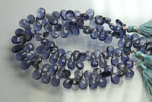 Load image into Gallery viewer, 8 Inch Strand Quality Water Sapphire Iolite Faceted Pear Briolette&#39;s, 9-10mm Approx. - Jalvi &amp; Co.