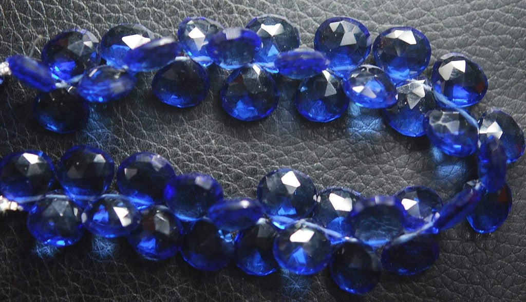 8 Inch Strand Superb-Finest Quality Kyanite Quartz Faceted Heart Shape Briolette's, 10mm Size, - Jalvi & Co.