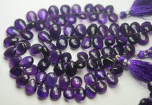Load image into Gallery viewer, 8 Inch Strand Superb, Finest Quality, Natural Purple Amethyst Smooth Pear Shape Briolette&#39;s, 12-16mm Size - Jalvi &amp; Co.