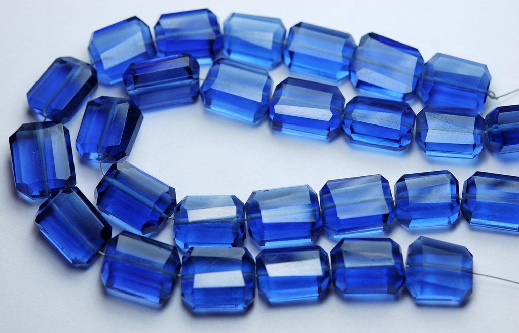 8 Inch Strand Tanzanite Blue Quartz Faceted Nuggets Shape Briolette's, 14-16mm Size - Jalvi & Co.