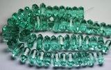 8 Inch Strand,Green Fluorite Quartz Faceted Fancy Cut Nuggets Shape, 12-16mm Long