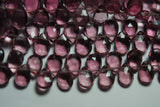 8 Inch Strand,Kunzite Pink Quartz Faceted Pear Briolette,Size 7X10mm