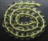 8 Inch Strand,Lemon Quartz, Full Strand Micro Faceted Round Balls Beads, 6mm Size,Super Quality Lemon Quartz Balls Beads