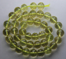 Load image into Gallery viewer, 8 Inch Strand,Lemon Quartz, Full Strand Micro Faceted Round Balls Beads, 7mm Size,Super Quality Lemon Quartz Balls Beads - Jalvi &amp; Co.