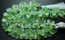 Load image into Gallery viewer, 8 Inch Strand,Light Prehnite Chalcedony Smooth Pear Shape Briolettes 8X12mm - Jalvi &amp; Co.