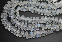 Load image into Gallery viewer, 8 Inch Strand,Rainbow Moonstone Faceted Tear Drops Briolettes, 6-6.5mm Size - Jalvi &amp; Co.