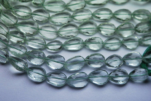 8 Inch Strand,Super Rare Aaa Natural Green Amethyst Faceted Full Drilled Pear Shape Briolettes Size 11-12mm - Jalvi & Co.