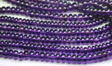 8 Inch Strand,Super Rare Finest Quality Purple Natural African Amethyst Smooth Polished Rondelles 6-6.5mm
