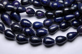 8 Inch Strand,Superb-Finest Quality, Dyed Natural Blue Sapphire Smooth Full Drilled Drops Briolettes, 8-6mm Size,