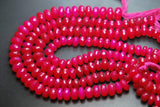 8 Inch Strand,Superb-Finest Quality Pink Chalcedony Faceted Rondelles Shape Beads, 8-10mm Size,