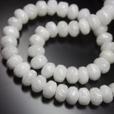 8 inches, 10-11mm, Natural Silverite Smooth Rondelle Loose Gemstone Beads