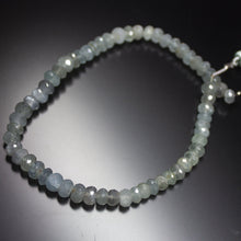 Load image into Gallery viewer, 8 inches, 5mm, Natural Moss Aquamarine Faceted Rondelle Loose Gemstone Beads - Jalvi &amp; Co.