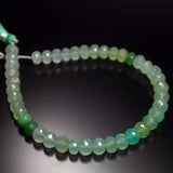 8 inches, 7-7.5mm, Natural Green Australian Chrysoprase Faceted Rondelle Loose Gemstone Beads
